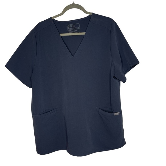 Figs Casma Three Pocket Scrub Top in Navy XXL - Picture 1 of 6